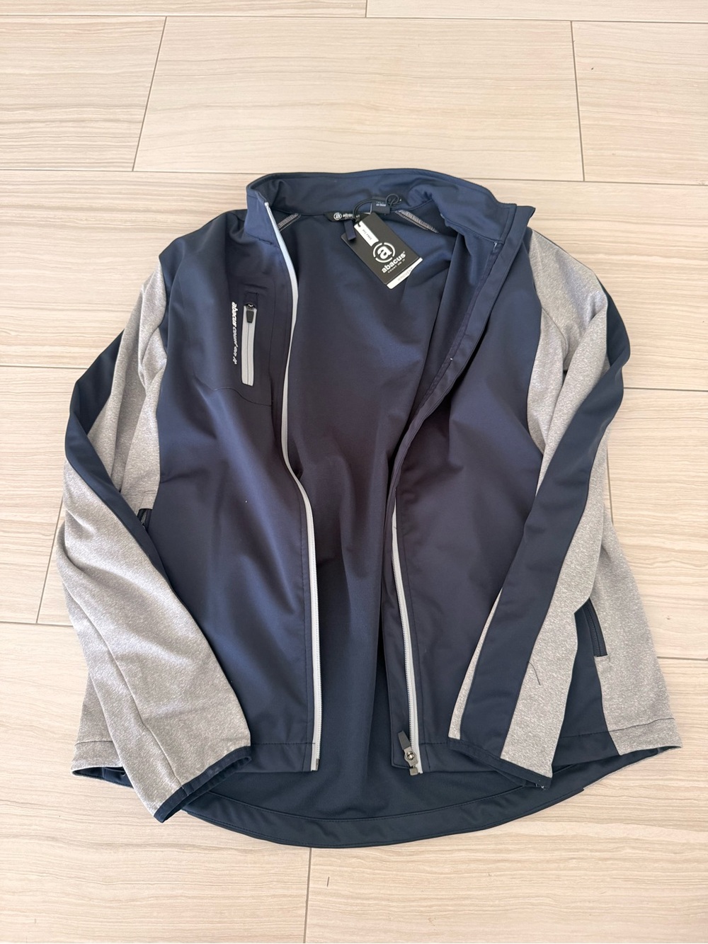 Performance Softshell Jacket in Navy and Light Gray - (Brand Unspecified)